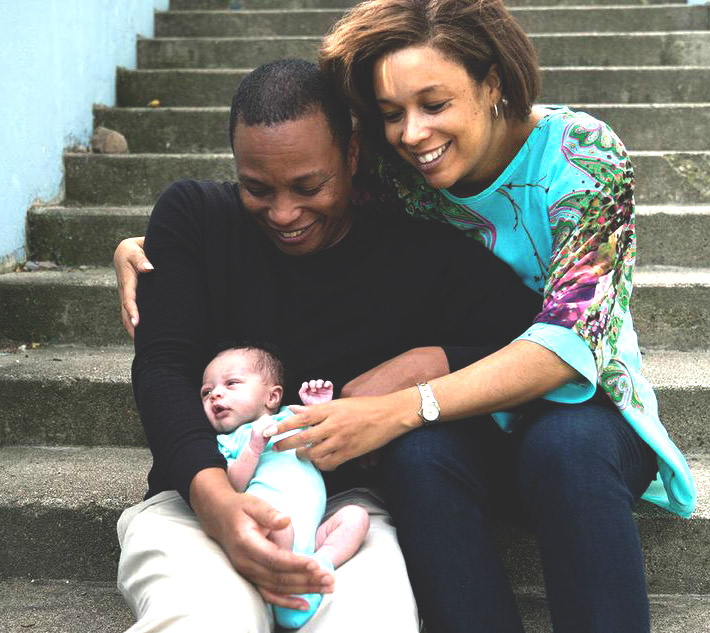 Ray with Wife and Daughter